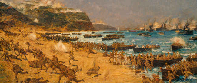 Anzac Landing Painting