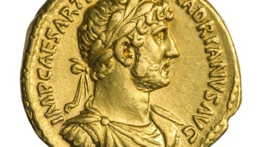 Aureus, a golden coin, from Hadrian's Era