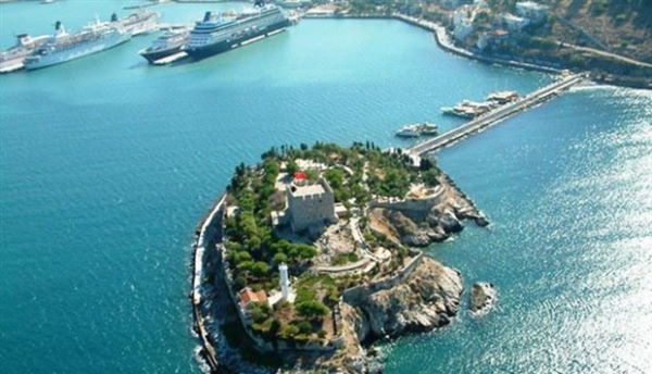 Pigeon Island Next to Port of Kusadasi