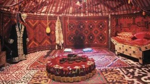 Inside a Turkish Yurt Tent